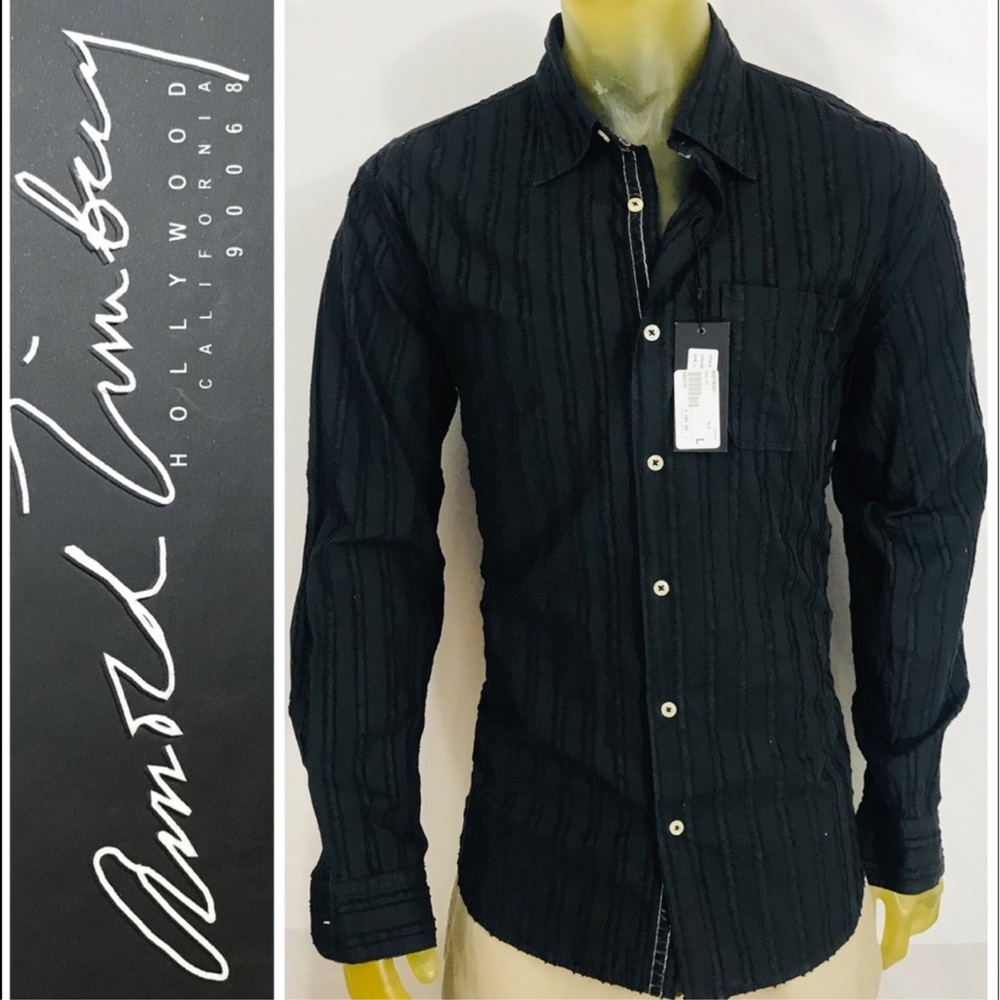 Arnold Zimberg long sleeve button down cotton Navy blue shirt. Classic Fit XXL